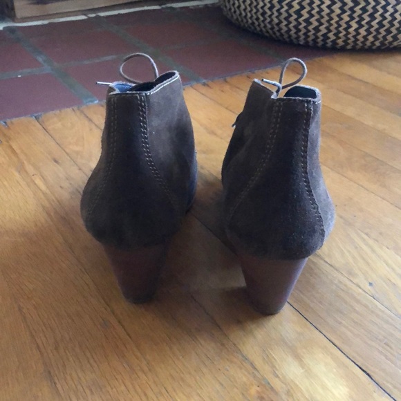 Madewell Brown Suede Heeled Booties - Picture 3 of 8